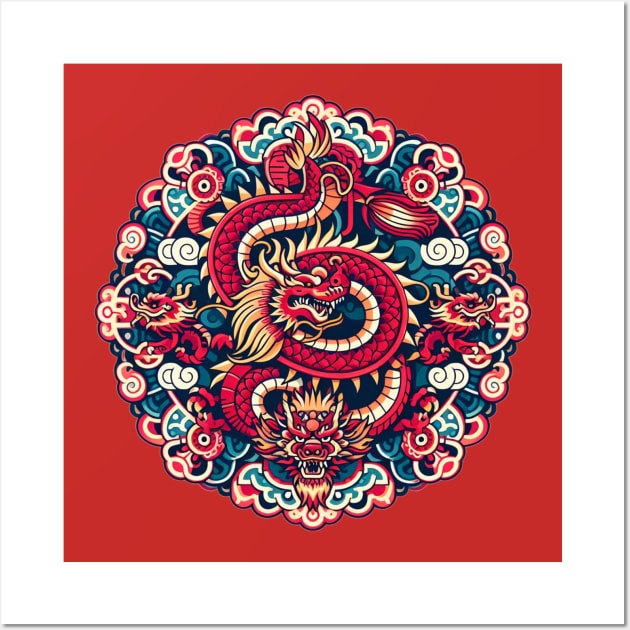 Chinese mandala chinese new year Wall Art by grappict